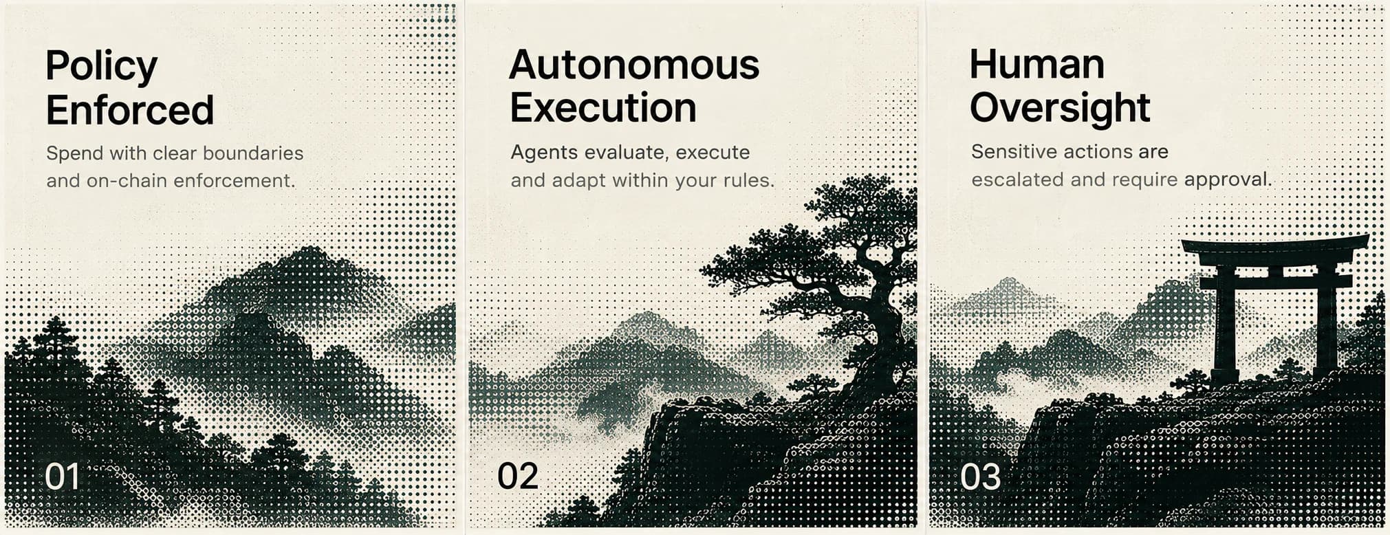 Three Coffer treasury controls: policy enforcement, autonomous execution, and human oversight